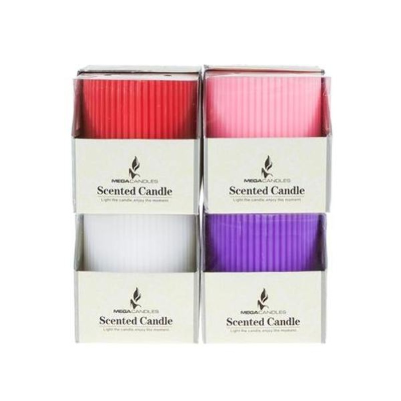 3″ Pillar Candles – Assorted Colors, Ribbed, Scented