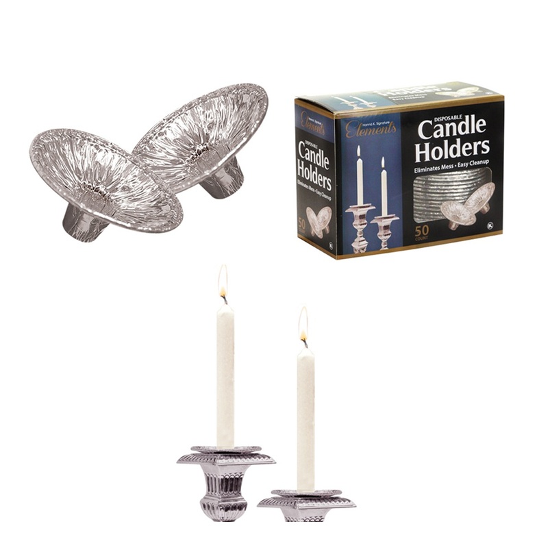 Aluminum Candle Holders – 50 Pack