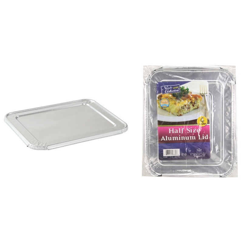 Aluminum Pans with Lid – Half-Size, 4 Count