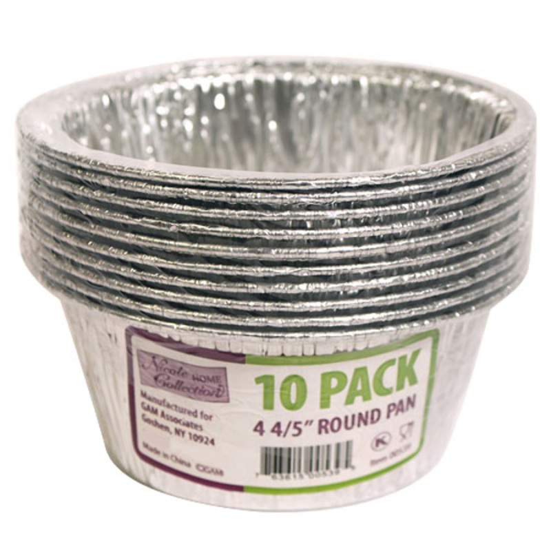 Aluminum Round Pans – 4 4/5″, 10 Pack