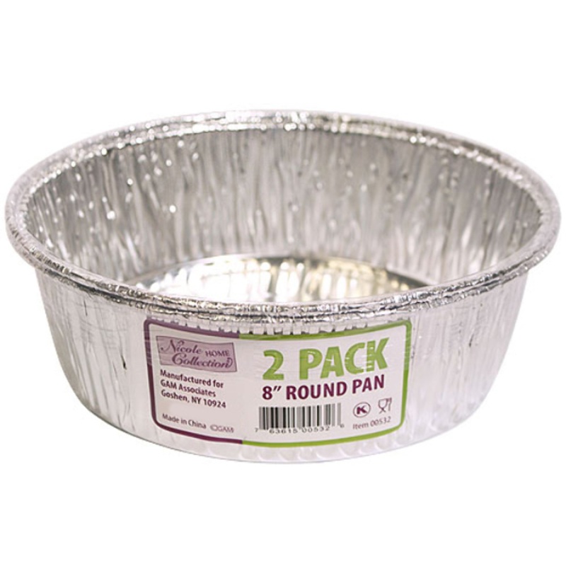 Aluminum Round Pans – 8″, 2 Packs