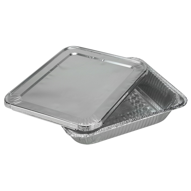 Deep Aluminum Pans with Lid – Half-Size, 2 Count