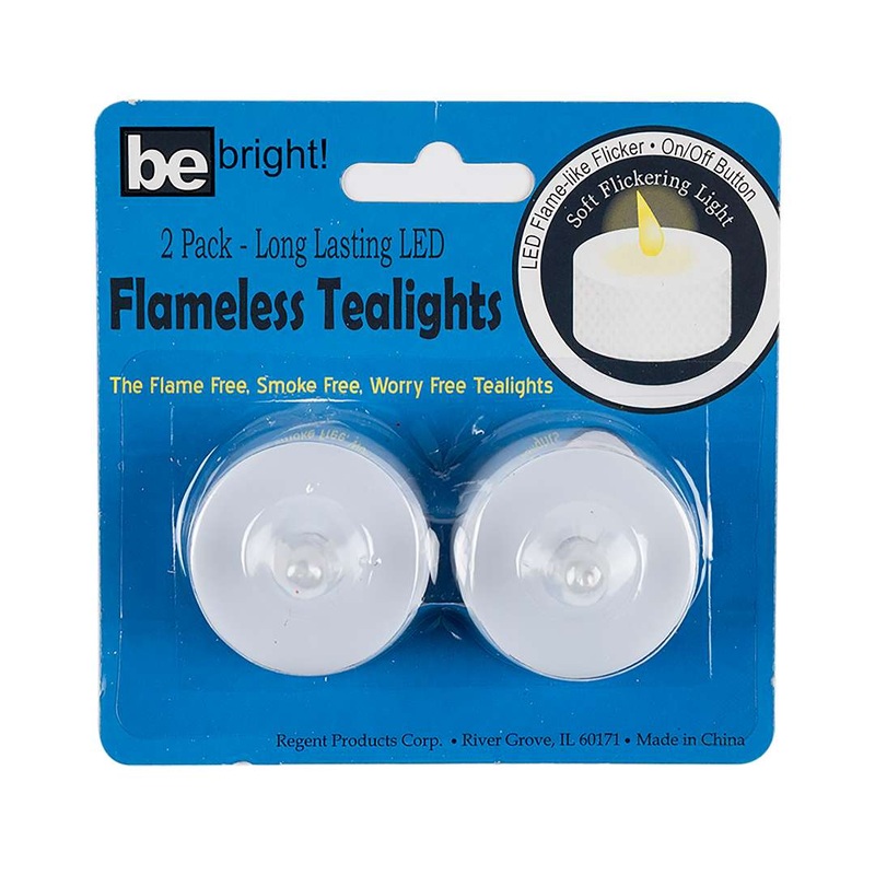 Flameless Tea Lights – 2 Pack, LED