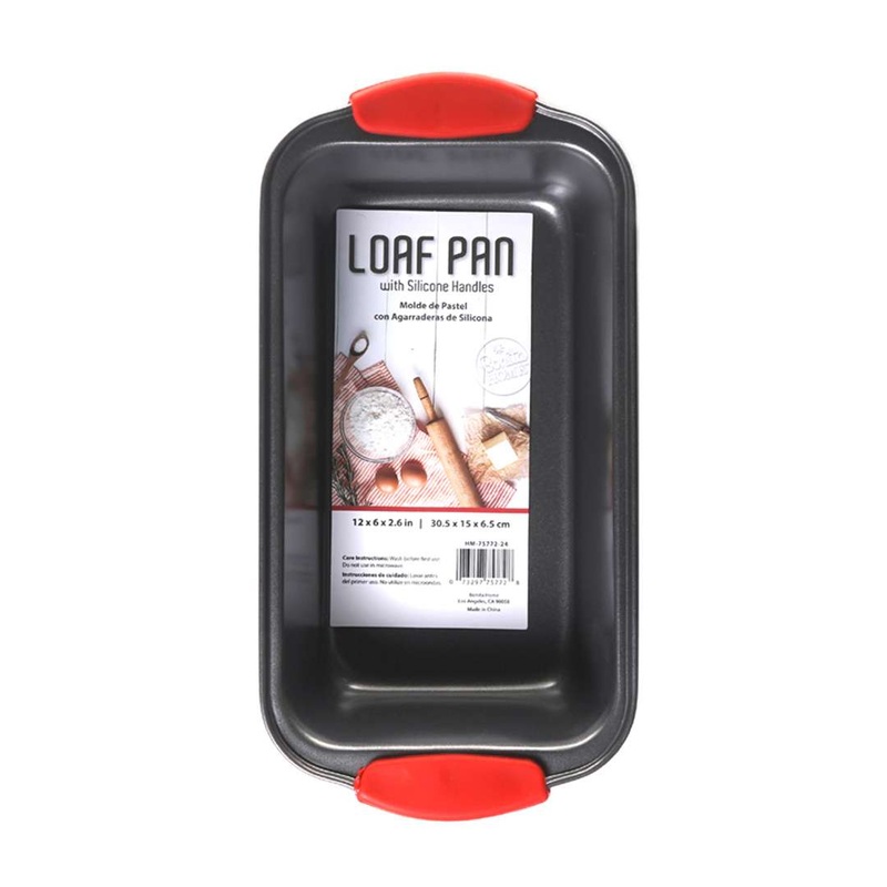 Metal Loaf Pan – Silicone Handles, 12″ x 6″
