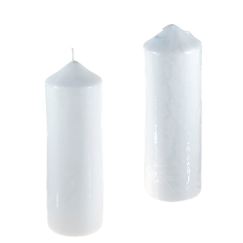 Pillar Candles – White, 3″ x 9″, Dome, Unscented