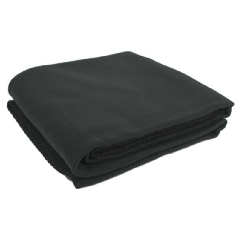 Polar Fleece Throw Blankets – Black, 50″ x 60″, 240-300 GSM