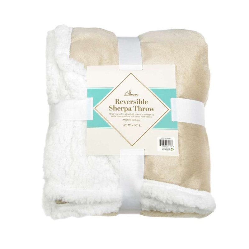 Sherpa Blankets – Tan, 45″ x 60″