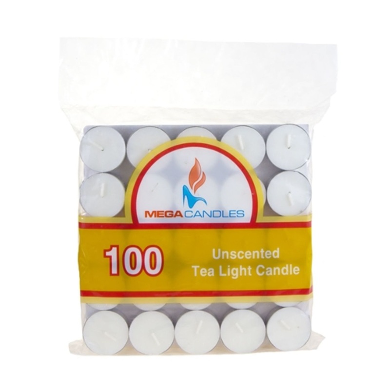 Tealight Candles – White, Unscented, 100 Pack