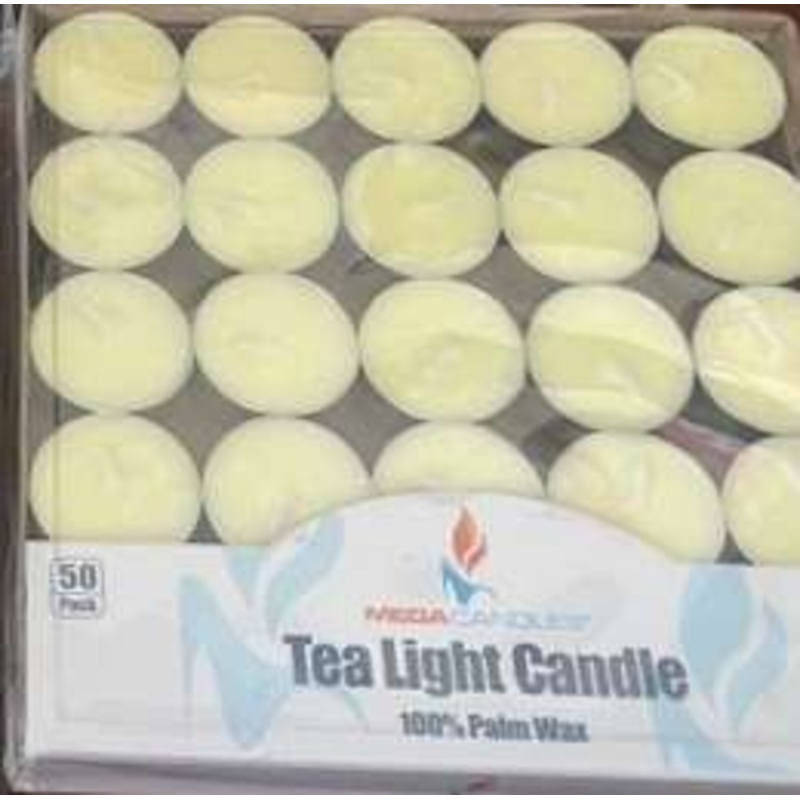 Tealight Candles – White, Unscented, 50 Pack