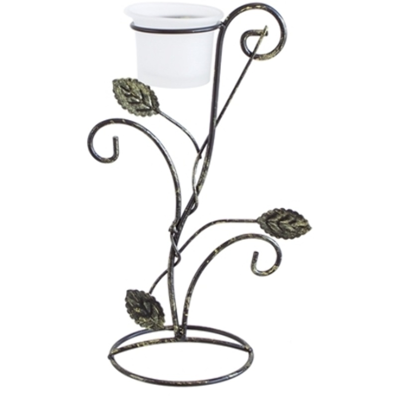 Votive Metal Leaf Candle Holders – Bronze