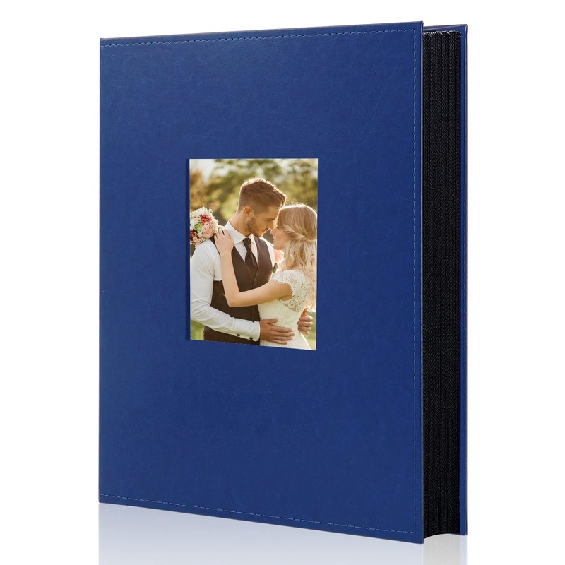 Artmag Photo Album 4×6 300 Photos, Large Capacity for Wedding Family Leather Cover Picture Albums Holds 300 Horizontal 4×6 Photos (300 Pockets, Blue) 300 Pockets Blue