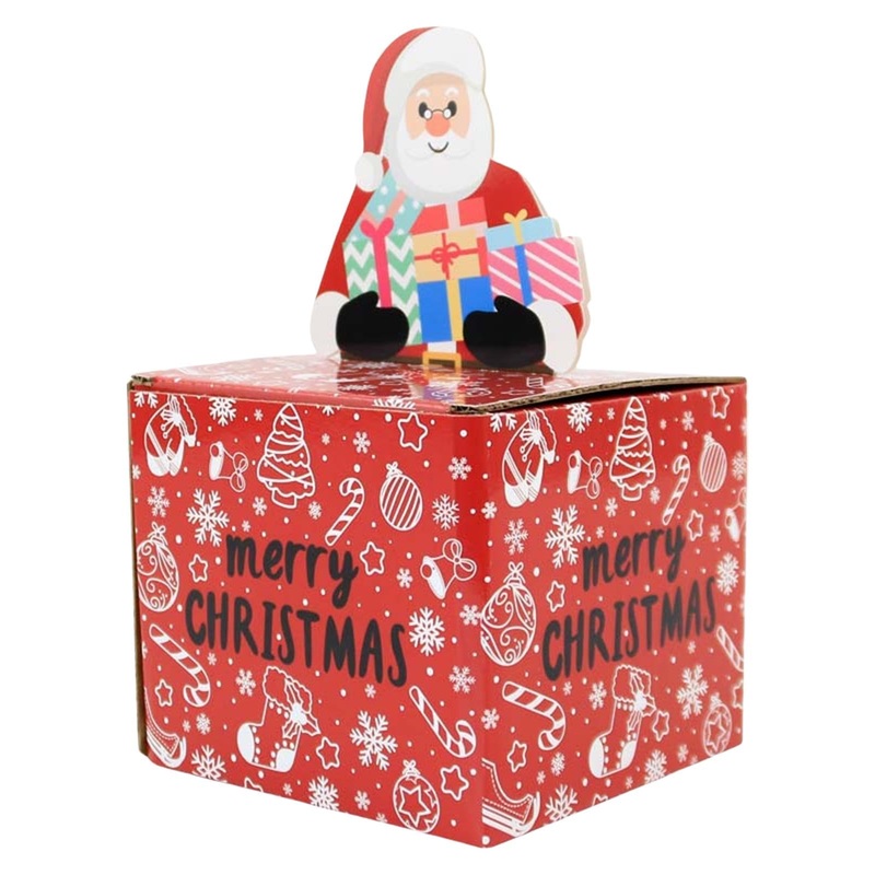 Christmas Cash Boxes | Paper Holiday Currency Holder Box – Holiday Candy Holder Package Box with 30 Storage Bags Red