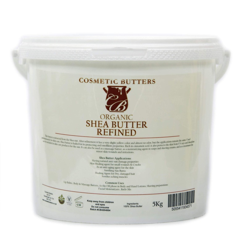 Cosmetic Butters Mystic Moments Shea Butter Refined Organic 5Kg – Pure & Natural Vegan GMO Free