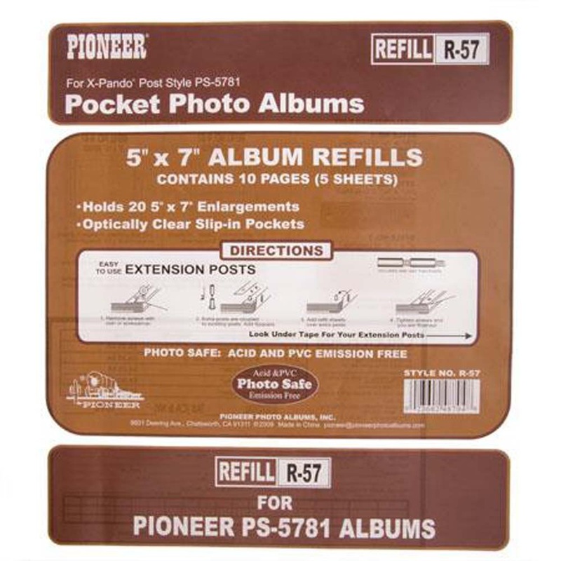 Genuine Pioneer double 5×7 refill page for your pocket album