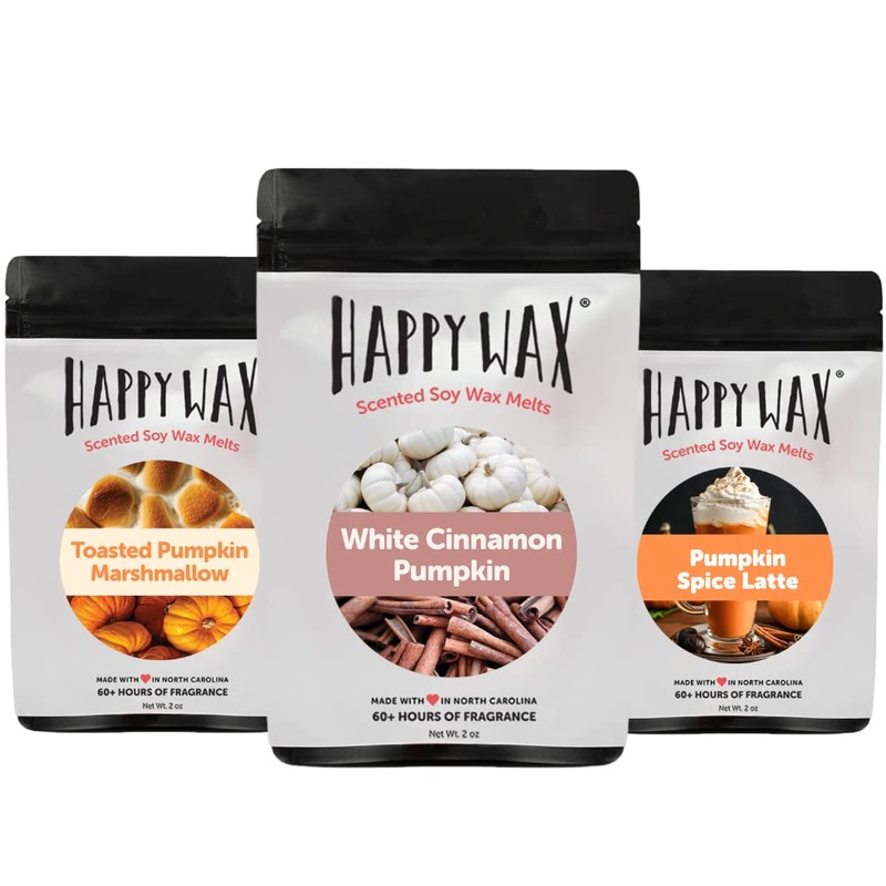 Happy Wax Spicy Pumpkin Scented Soy Wax Melts Collection  6 Oz. of Scented Wax Melts, Made in USA Spicy Pumpkin 6 oz