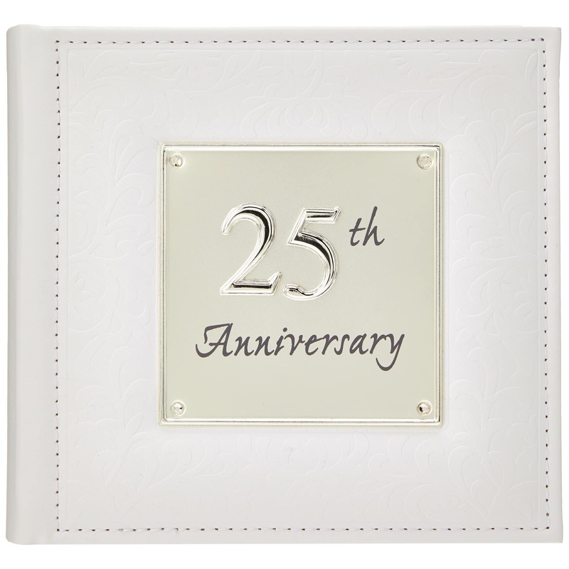 Joe Davies 25th Wedding Anniversary Deluxe Photo Album, White, Size 6×4″