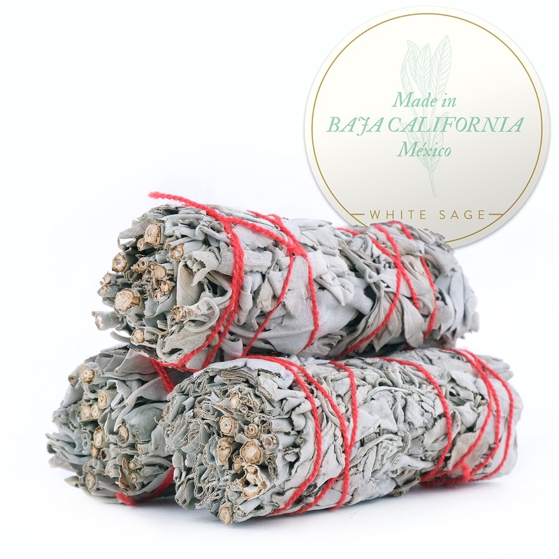 Organic White Sage Sticks – Sage Bundle – (3 Pack) – Smudge Sticks for Cleansing Home, Meditation, Yoga, Healing and Smudging | Sustainably Sourced Baja California White Sage
