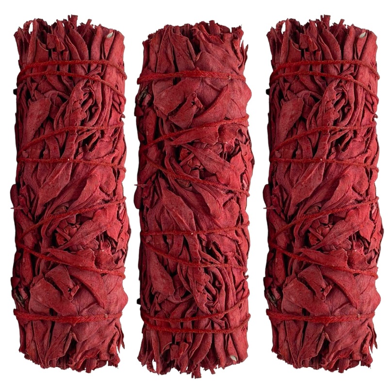(Pack of 3)-Yerbero – Premium 4 Inches Long Dragon’s Blood Sage. 3 Hand Tied Bundles Dragon Blood Smudging Kit for Home Negative Energy Cleansing, Meditation. Purifying Ceremonial Ritual.