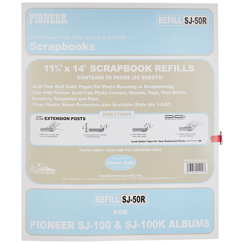 Pioneer Photo Albums SJ-50R Photo Album Refill Pages  50  Black