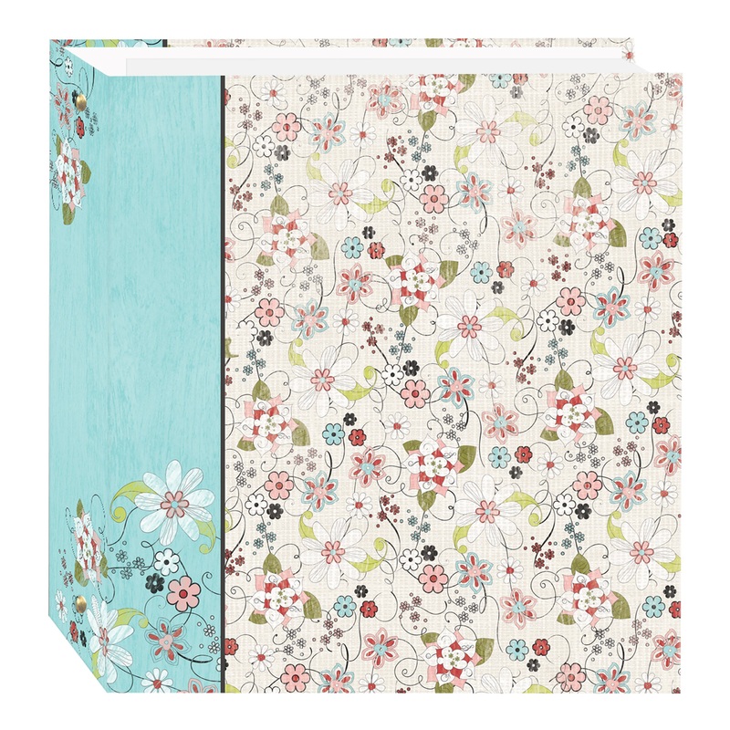 Pioneer Photo Albums TR-100D Explosion Magnetic 3-Ring Photo Album 100 Page, Bold Flower Bold Flower Explosion