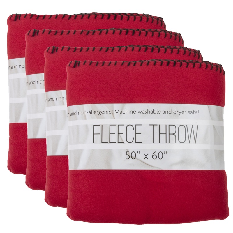 Red Fleece Blankets – 50″ x 60″