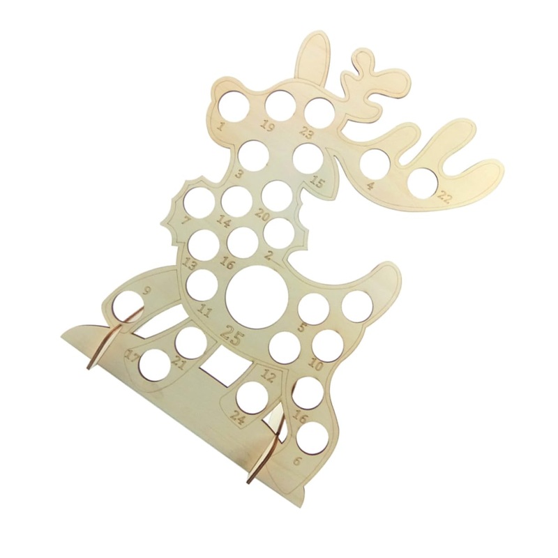 RORPOIR 1pc Chocolate Advent Calendar Christmas Table Decorations Xmas Chocolate Rack Wooden Ornaments
