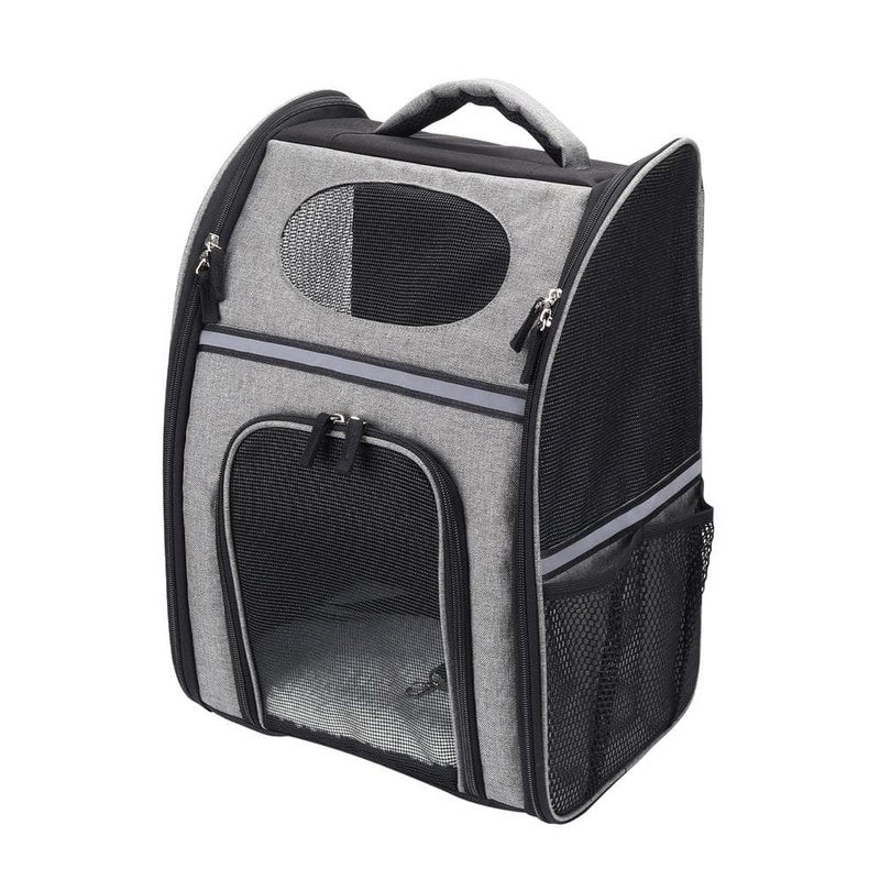 Tidoin Black Pet Carrier Backpack with Safety Features and Cushion DHS-YDW1-355