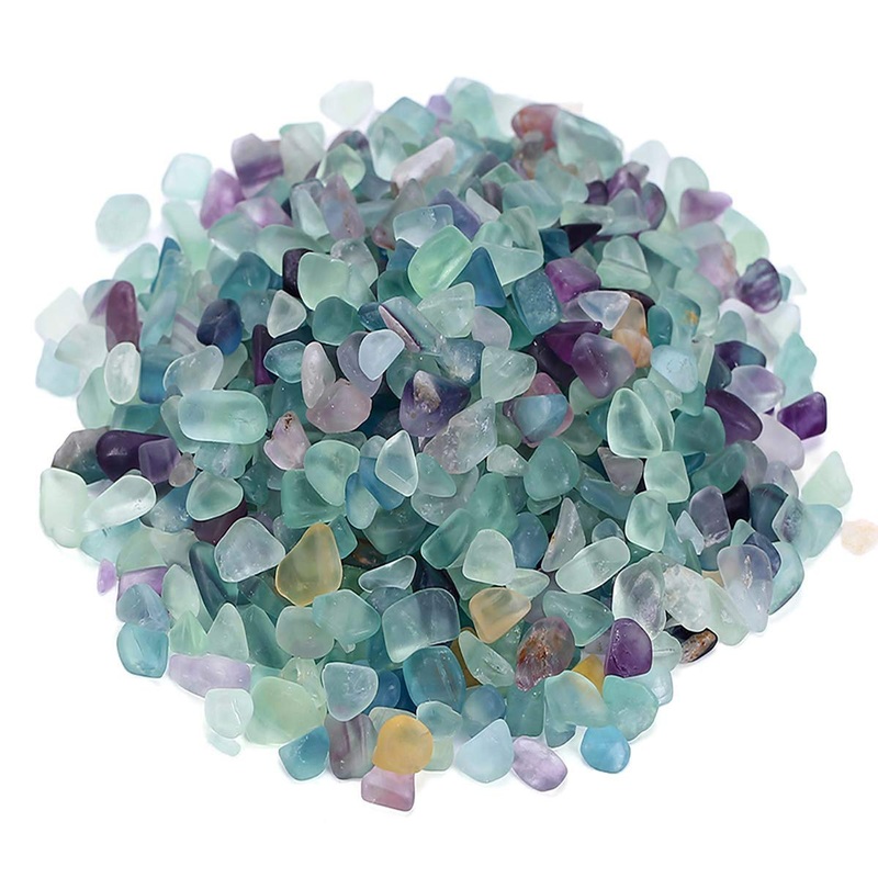 WAYBER Decorative Crystal Pebbles, 1 Lb/460g (Fill 0.9 Cup) Natural Quartz Stones Aquarium Gravel Sea Glass Rock Sand for Fish Turtle Tank/Air Plants Decoration Multicolored 1 Pound