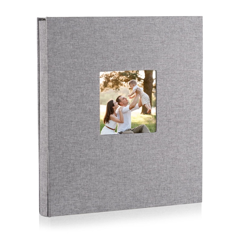 XONDIES Photo Album 600 Pockets for 4×6 Photos Fabric Linen Cover Photo Album Books Slip-in Picture Albums Large Capacity Pictures Book for Wedding Family Anniversary Baby(Grey) 600 Pockets Grey