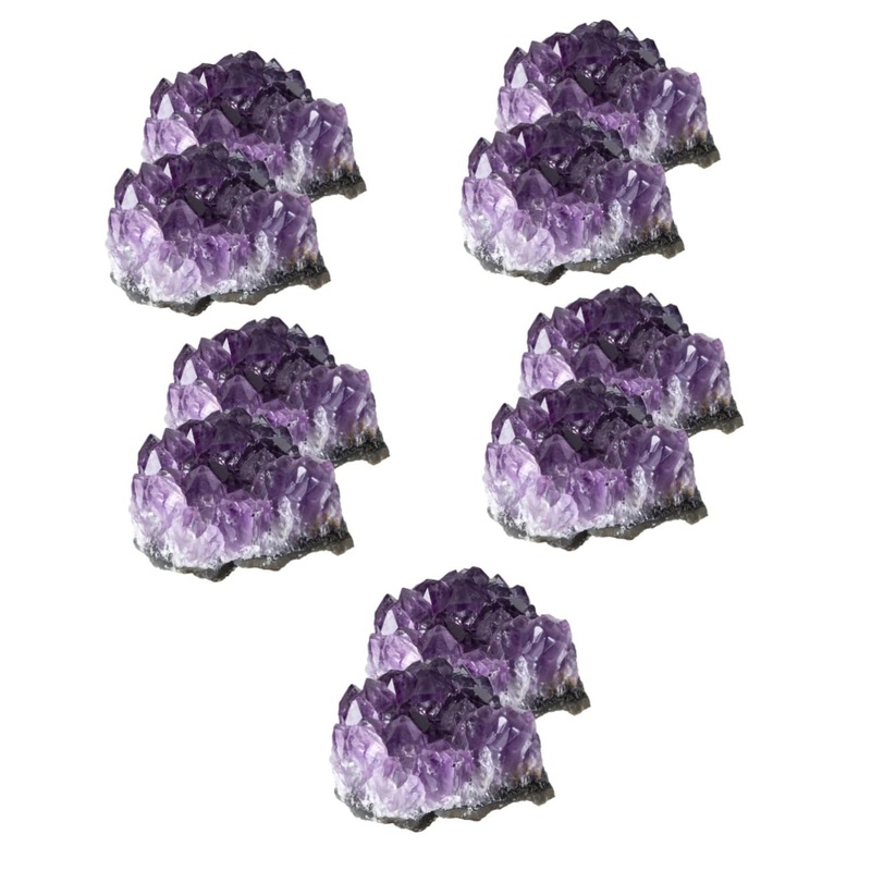 FOMIYES 10 Pcs Natural Crystal Cluster Desk Top Decor Stone Decor Natural Minerals Unique Purple Rough Stone