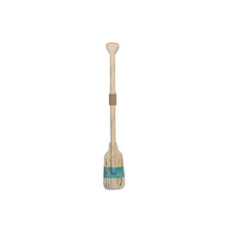 Hampton Nautical light-blue-oar-24 Herring Cove Squared w/Hooks 24″-Wooden Rowing Decorative Oar