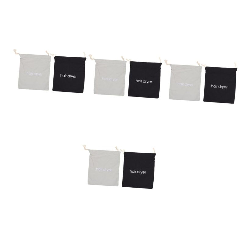 MAGICLULU 8 Pcs Hair Dryer Storage Bag Bathroom Containers Blowdryer Fabric Travel Universal Drawstring Bag