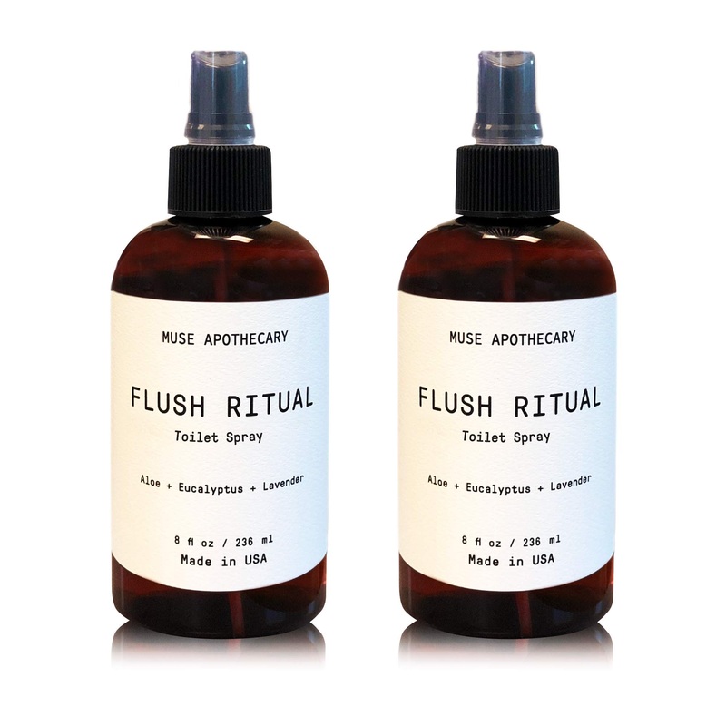 Muse Bath Apothecary Flush Ritual – Aromatic & Refreshing Toilet Spray, Use Before You Go, 8 oz, Infused with Natural Essential Oils – Aloe + Eucalyptus + Lavender, 2 Pack Aloe + Eucalyptus + Lavender 8 Fl Oz (Pack of 2)