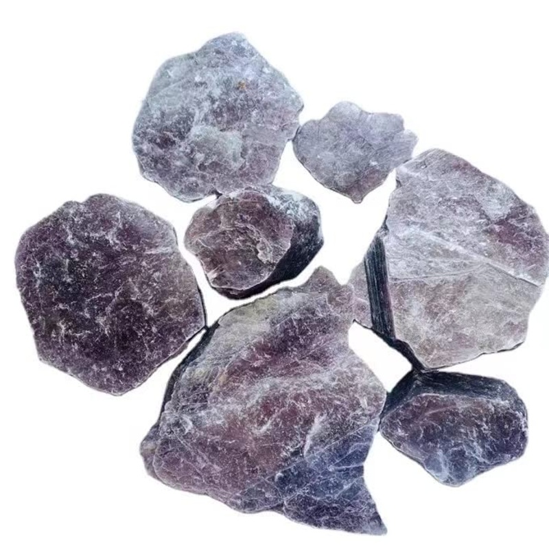 Natural Crystal Rough Wholesale Rough Crystal Slab Natural Purple Lepidolite Crystal Slice for Decoration (Color : Natural Size : 500g) 500g Natural