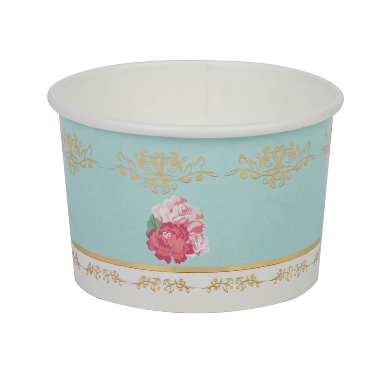 Neviti Eternal Rose Tubs Turquoise Pack of 8