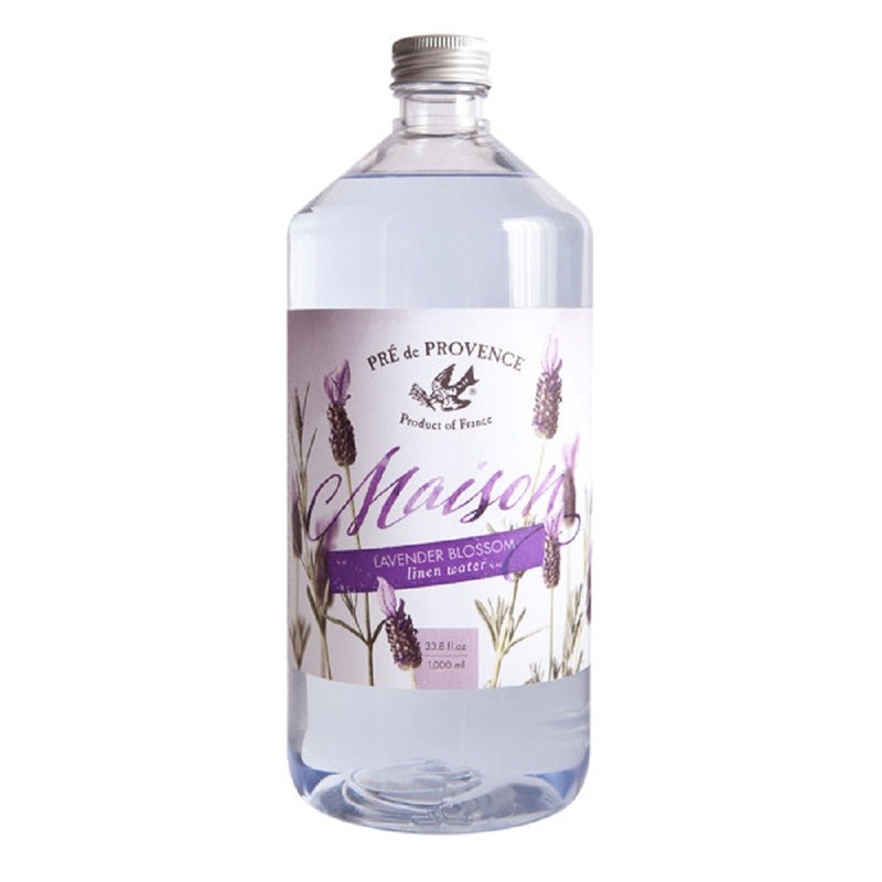 Pre De Provence Maison French Lavender Blossom Linen Water Refill Bottle for Ironing or Fragrance