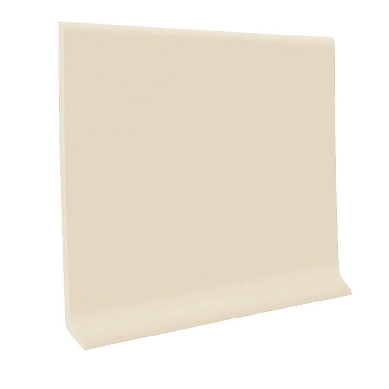 ROPPE Color Almond 0.080 in. Thick x 4 in. Wide x 4 ft. Length Dryback Vinyl Covebase H140C5P184