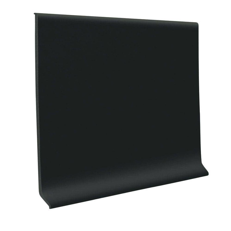 ROPPE Matte Vinyl Black 6 in. x 1/8 in. x 120 ft. Wall Cove Base Coil C60C81P100