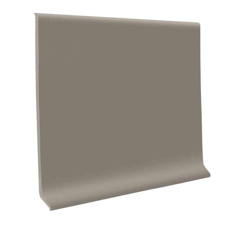 ROPPE Pewter 4 in. x 1/8 in. x 48 in. Vinyl Cove Base (30-Pieces / carton) 40C83P178