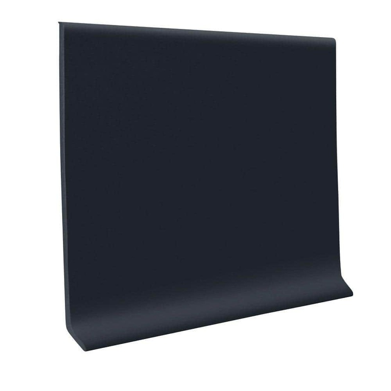 ROPPE Pinnacle Rubber Black 4.5 in. x 1/8 in. x 48 in. Wall Cove Base (30-Pieces) 45CR1P100