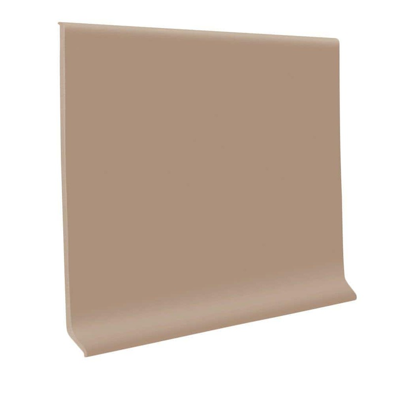 ROPPE Pinnacle Rubber Buckskin 4 in. x 1/8 in. x 48 in. Wall Cove Base (30-Pieces) 40CR3P130