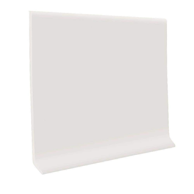 ROPPE Vinyl 4 in. x 0.080 in. x 48 in. White Vinyl Wall Cove Base (30 pieces) 40C54P170