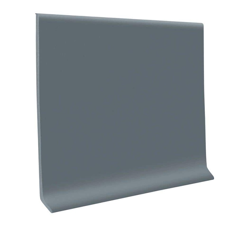 Unbranded Steel Blue 4 in. x 48 in. x 1/8 in. Vinyl Wall Cove Base (30-Pieces) 40C83P177