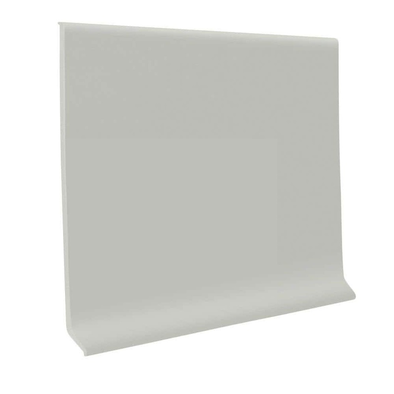 Unbranded Vinyl 4 in. x 0.080 in. x 48 in. Light Gray Vinyl Wall Cove Base (30 pieces) 40C53P195