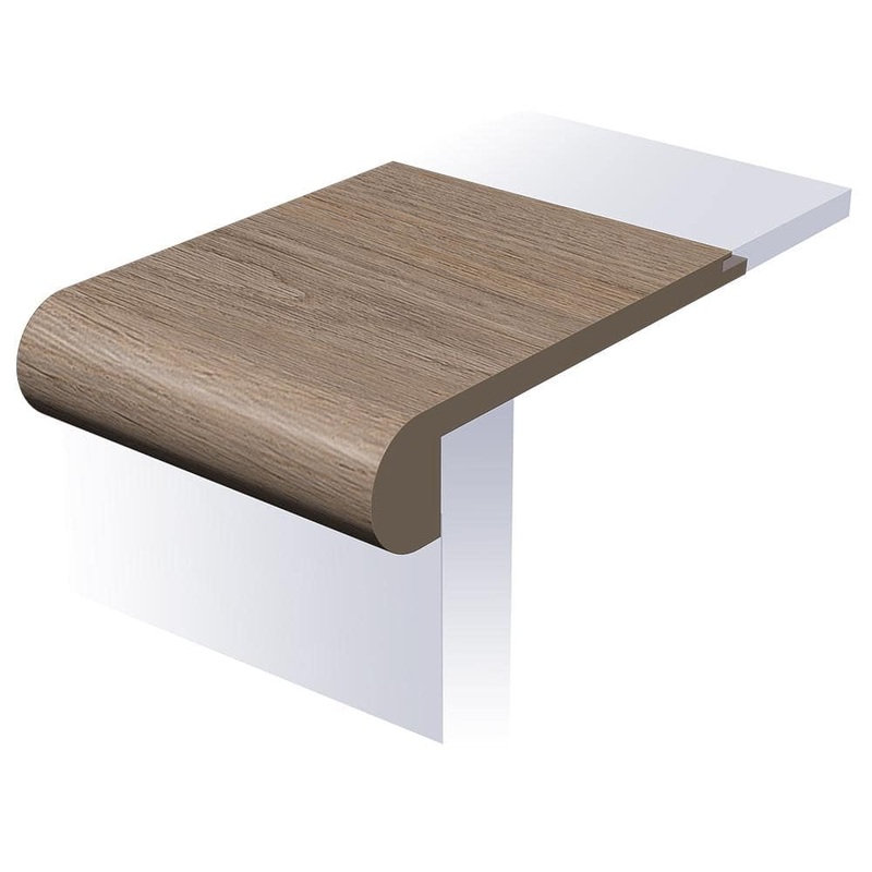 SELKIRK FLOORS Crushed Molino 1 in. T x 4-1/2 in. W x 94 in. L Waterproof Flush Stair Nose Moulding SK55668FSN