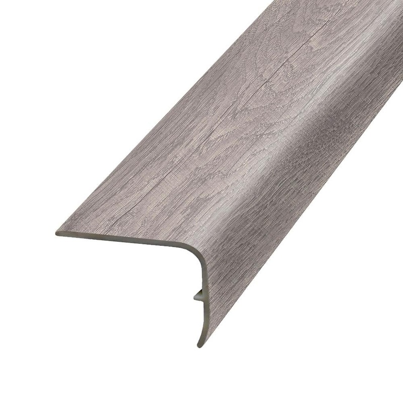 PERFORMANCE ACCESSORIES Ash 1.32 in. Thick x 1.88 in. Wide x 78.7 in. Length Vinyl Stair Nose Molding VSNP-05741