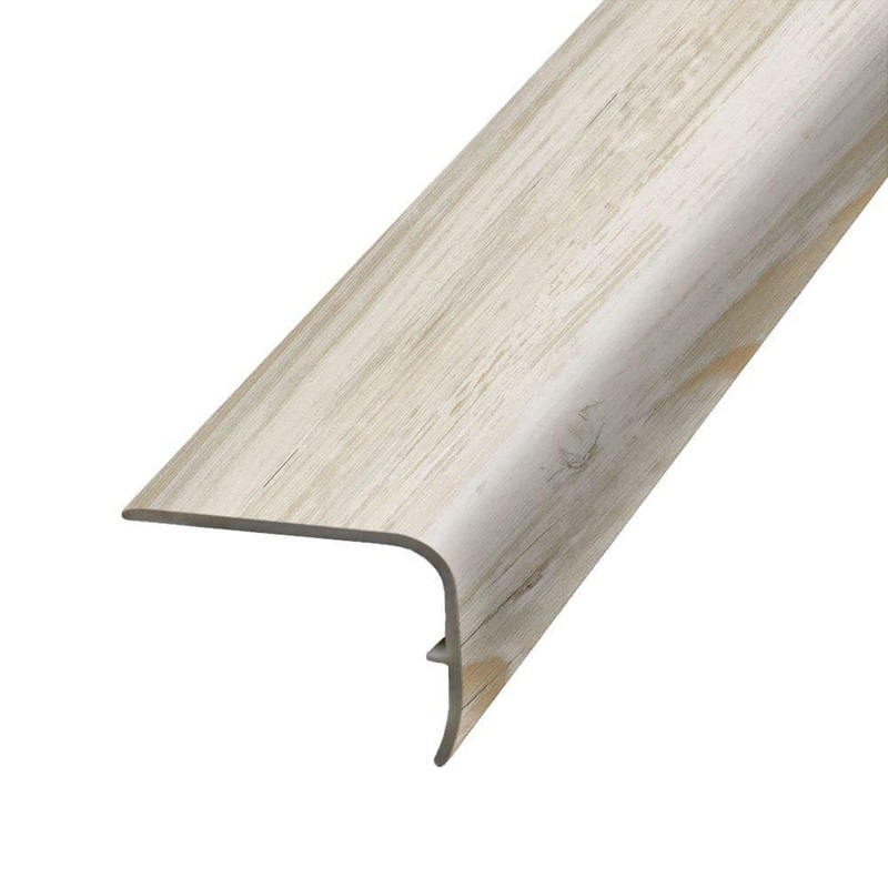 PERFORMANCE ACCESSORIES Bayview 1.32 in. Thick x 1.88 in. Wide x 78.7 in. Length Vinyl Stair Nose Molding VSNP-08161