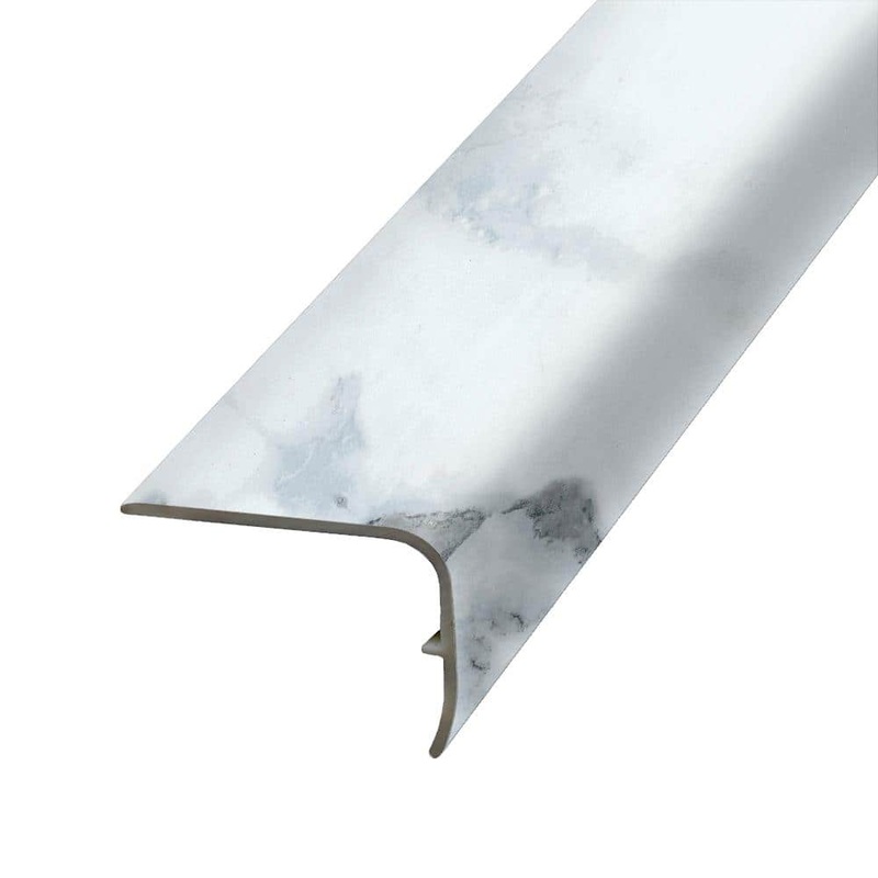 PERFORMANCE ACCESSORIES Marble 1.32 in. Thick x 1.88 in. Wide x 78.7 in. Length Vinyl Stair Nose Molding VSNP-05713