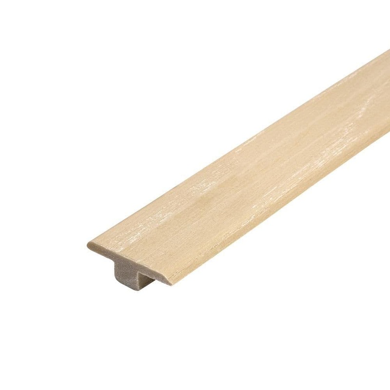 PERFORMANCE ACCESSORIES Oak Wood Grain 0.5 in. T x 1.59 in. W x 94 in. L Vinyl Flexible T Molding FTMDG-STAIN