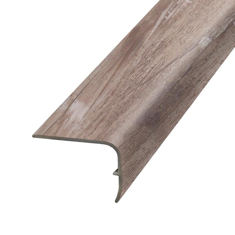 PERFORMANCE ACCESSORIES Winding Brook 1.32 in. T x 1.88 in. Wide x 78.7 in. L Vinyl Stair Nose Molding VSNP-05953